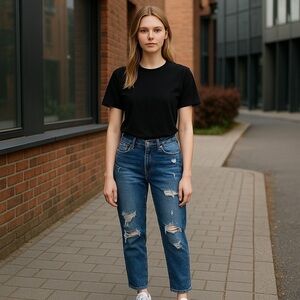 Old Navy Women’s 0 Blue 360 Stretch Extra High Rise Rockstar Super Skinny Denim